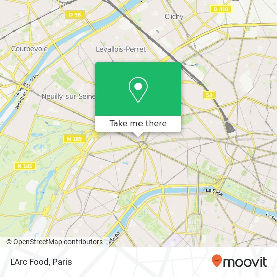 Mapa L'Arc Food, 5 Avenue Carnot 75017 Paris
