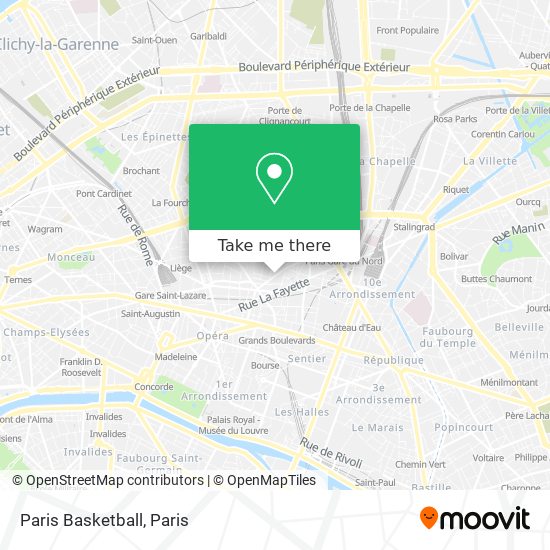 Mapa Paris Basketball