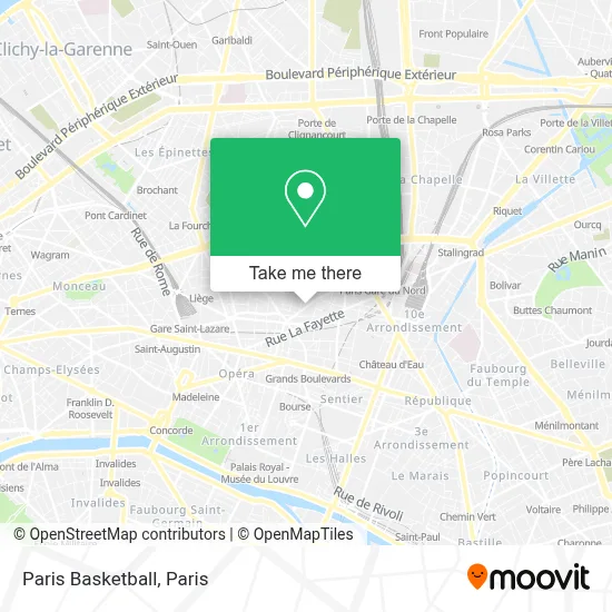 Paris Basketball map
