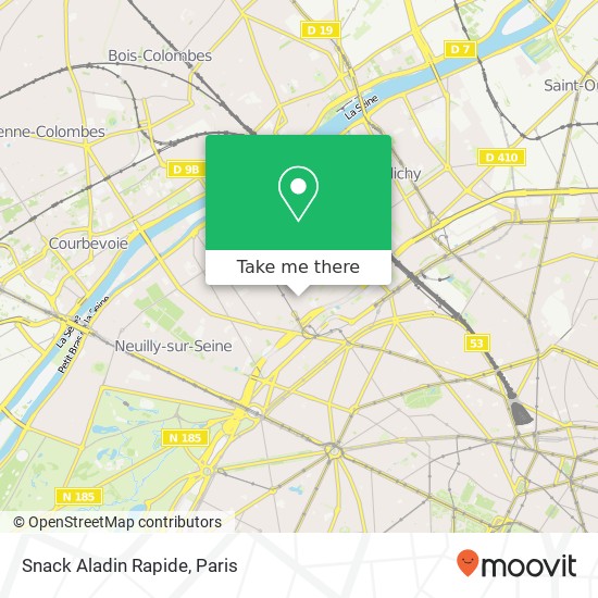 Mapa Snack Aladin Rapide, 48 Rue Louise Michel 92300 Levallois-Perret