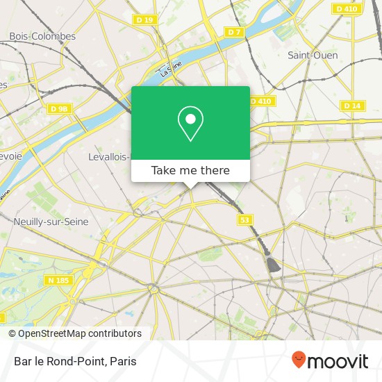Mapa Bar le Rond-Point, 202 Boulevard Malesherbes 75017 Paris