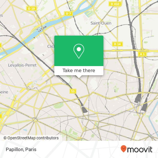 Papillon, 117 Avenue de Clichy 75017 Paris map