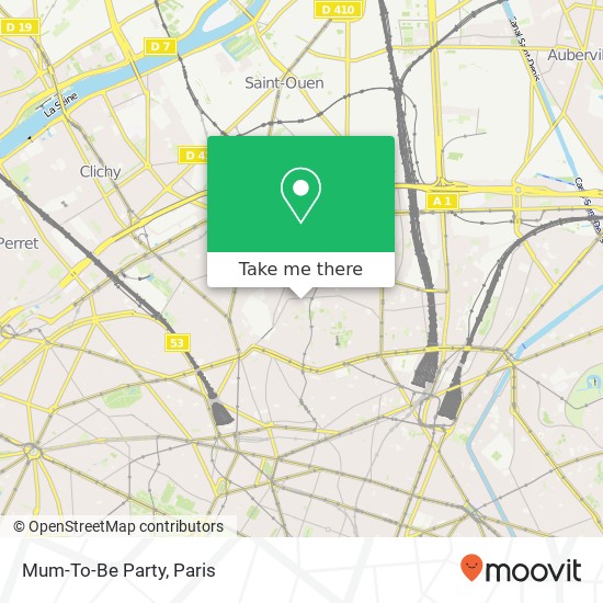 Mum-To-Be Party, 38 Avenue Junot 75018 Paris map