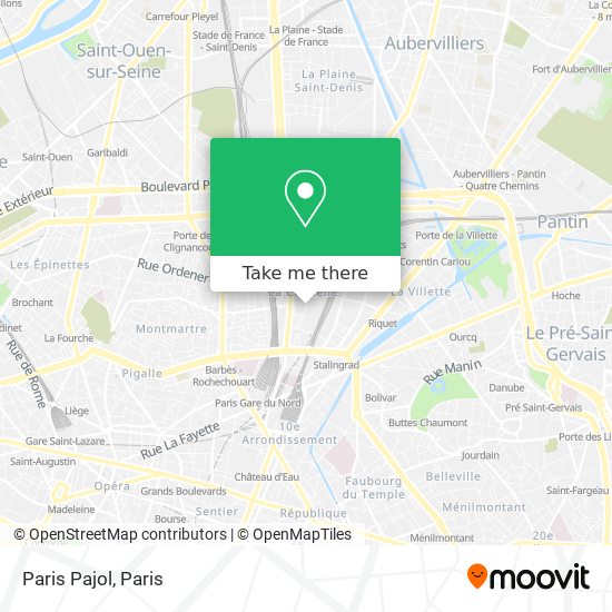 Mapa Paris Pajol