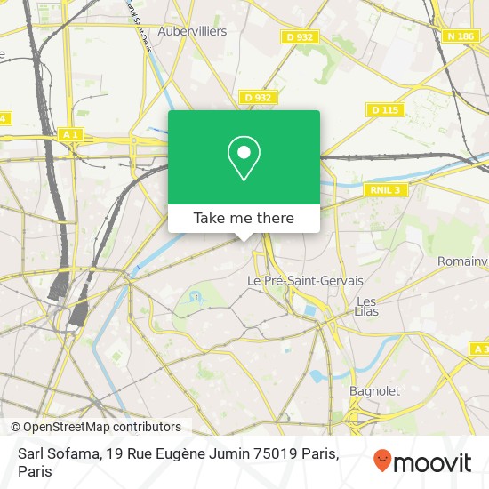 Mapa Sarl Sofama, 19 Rue Eugène Jumin 75019 Paris