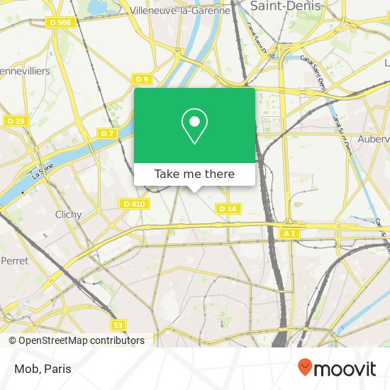 Mob, 4 Rue Gambetta 93400 Saint-Ouen map