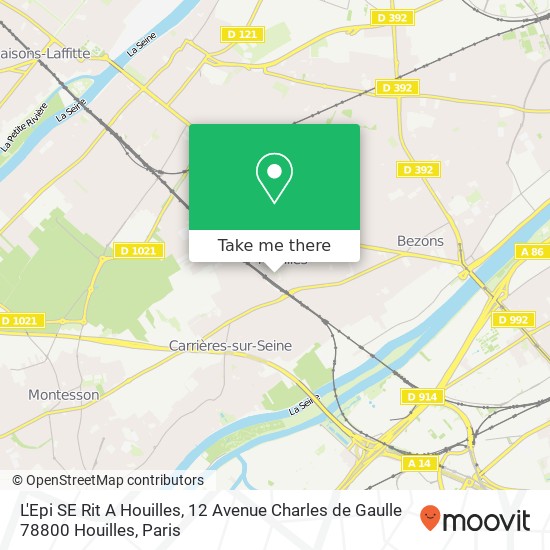 Mapa L'Epi SE Rit A Houilles, 12 Avenue Charles de Gaulle 78800 Houilles