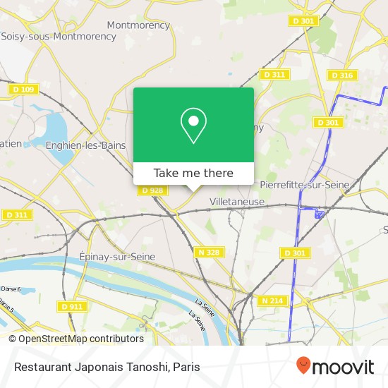 Restaurant Japonais Tanoshi, 201 Rue d'Épinay 95360 Montmagny map