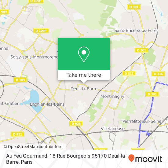 Au Feu Gourmand, 18 Rue Bourgeois 95170 Deuil-la-Barre map