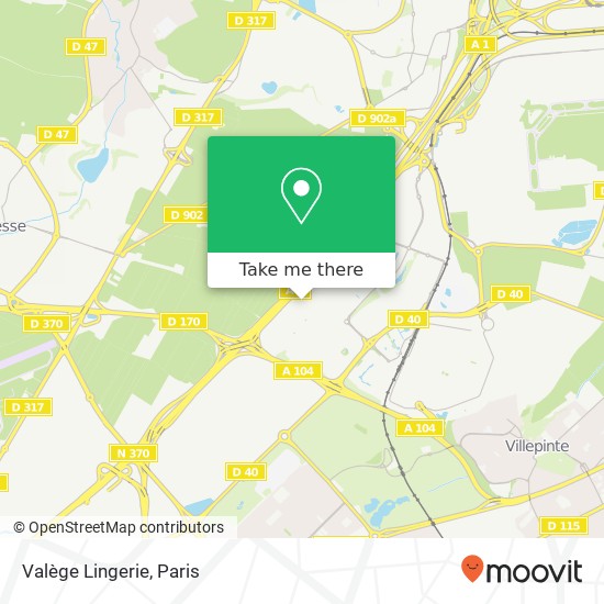 Valège Lingerie, Avenue de la Plaine-de-France 95500 Gonesse map