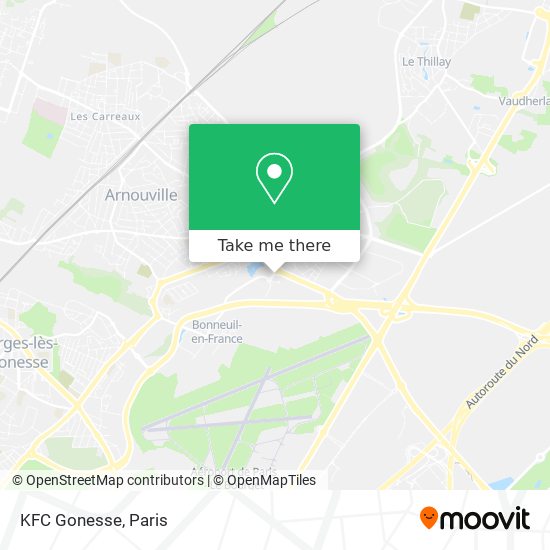 KFC Gonesse map