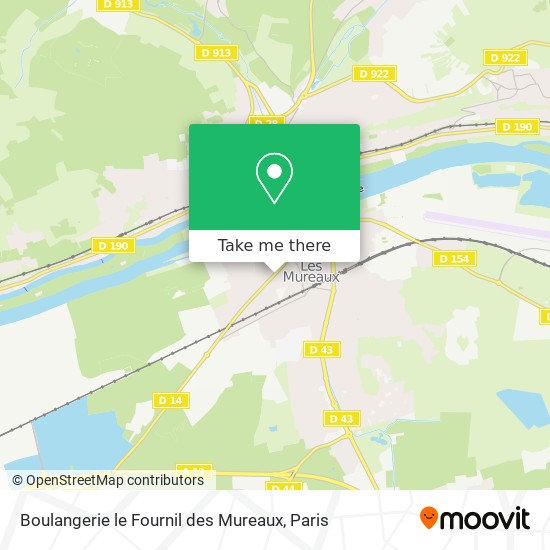 Mapa Boulangerie le Fournil des Mureaux