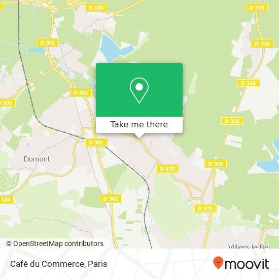 Mapa Café du Commerce, 33 Grande Rue 95460 Ézanville