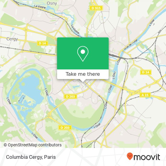Mapa Columbia Cergy, Rue de la Gare 95000 Cergy