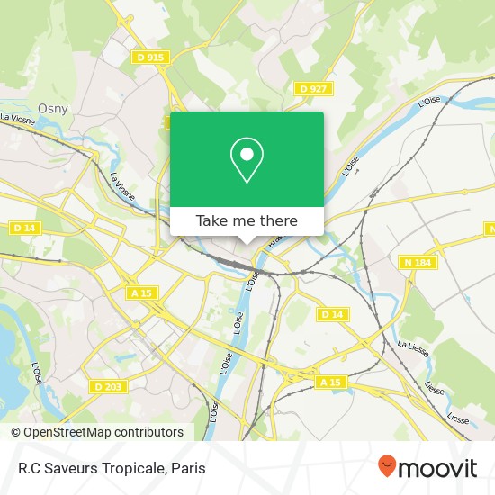 Mapa R.C Saveurs Tropicale, 40 Rue Pierre Butin 95300 Pontoise