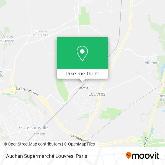 Auchan Supermarché Louvres map