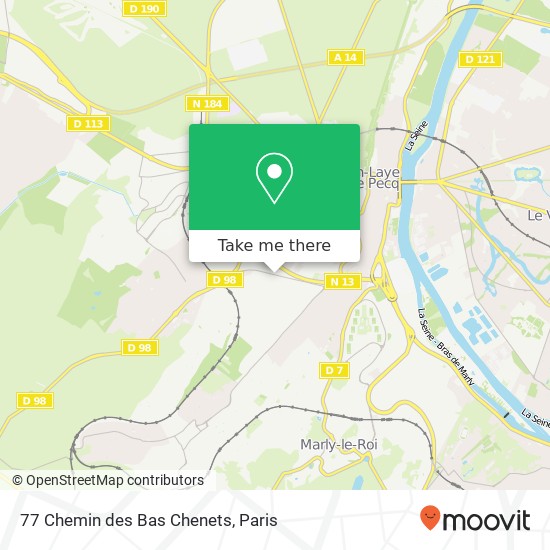 Mapa 77 Chemin des Bas Chenets