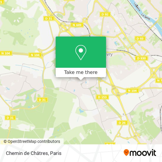 Mapa Chemin de Châtres