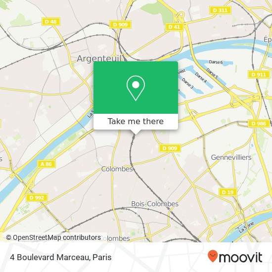 Mapa 4 Boulevard Marceau