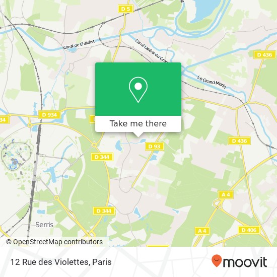 Mapa 12 Rue des Violettes