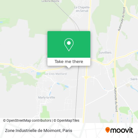 Mapa Zone Industrielle de Moimont