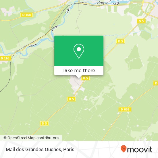 Mail des Grandes Ouches map