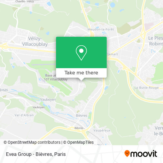 Mapa Evea Group - Bièvres