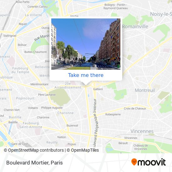 Mapa Boulevard Mortier