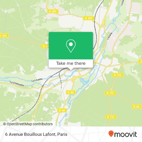 Mapa 6 Avenue Bouilloux Lafont