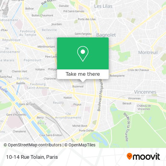 Mapa 10-14 Rue Tolain