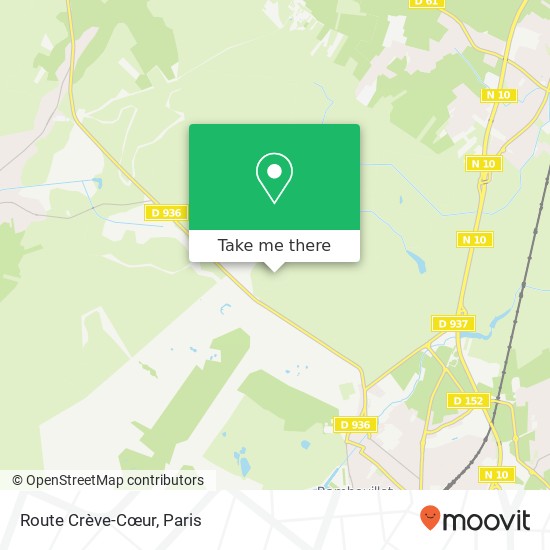 Mapa Route Crève-Cœur
