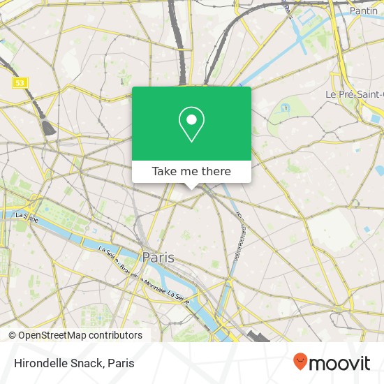Hirondelle Snack map