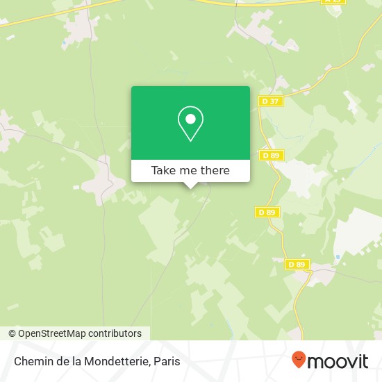 Mapa Chemin de la Mondetterie