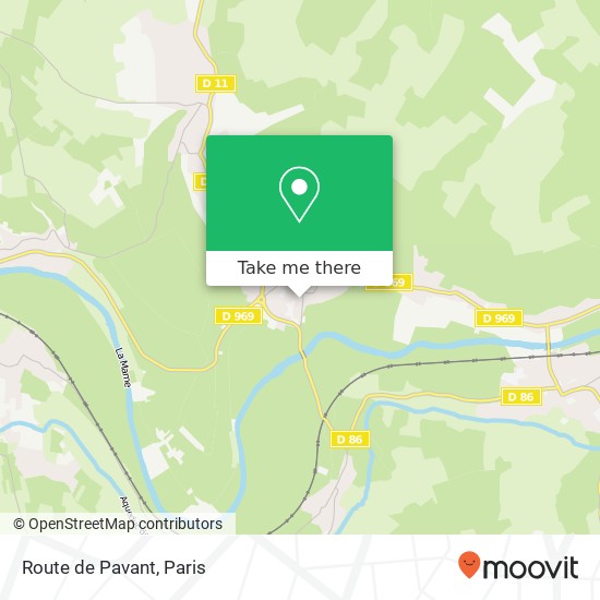 Mapa Route de Pavant
