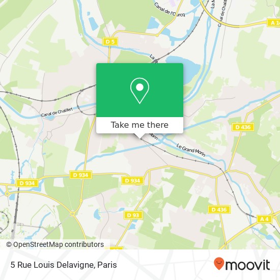 Mapa 5 Rue Louis Delavigne