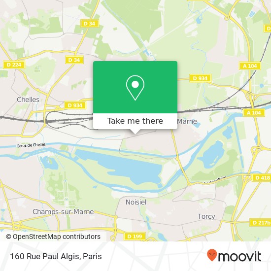 Mapa 160 Rue Paul Algis