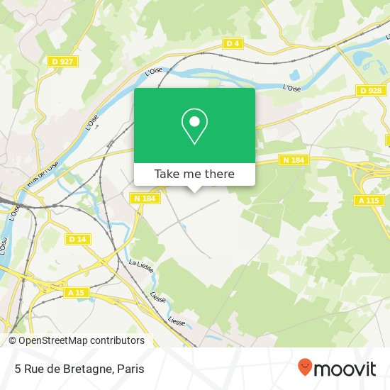 Mapa 5 Rue de Bretagne