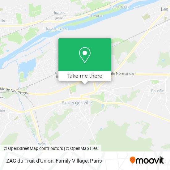 ZAC du Trait d'Union, Family Village map