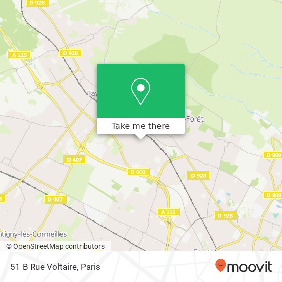 Mapa 51 B Rue Voltaire