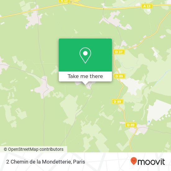 2 Chemin de la Mondetterie map