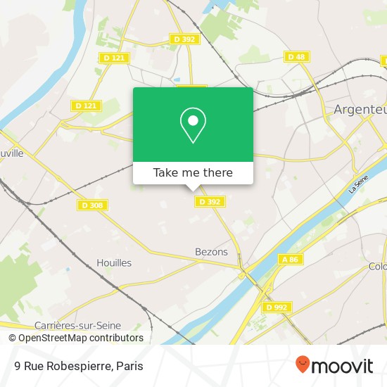 Mapa 9 Rue Robespierre