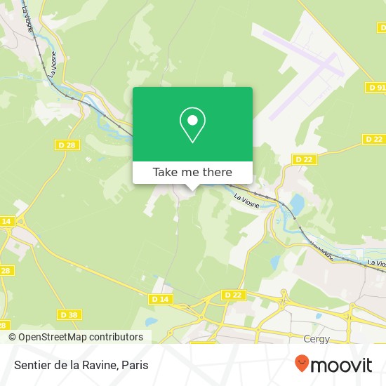 Mapa Sentier de la Ravine