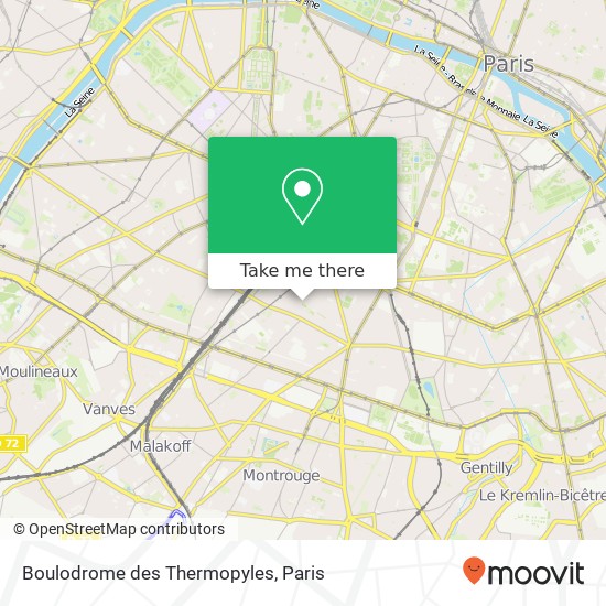 Mapa Boulodrome des Thermopyles