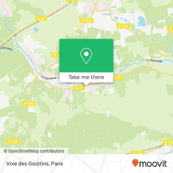 Voie des Gouttins map