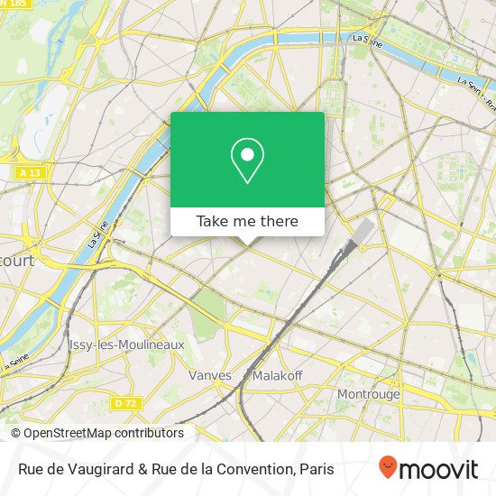 Mapa Rue de Vaugirard & Rue de la Convention