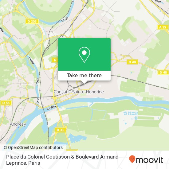 Place du Colonel Coutisson & Boulevard Armand Leprince map
