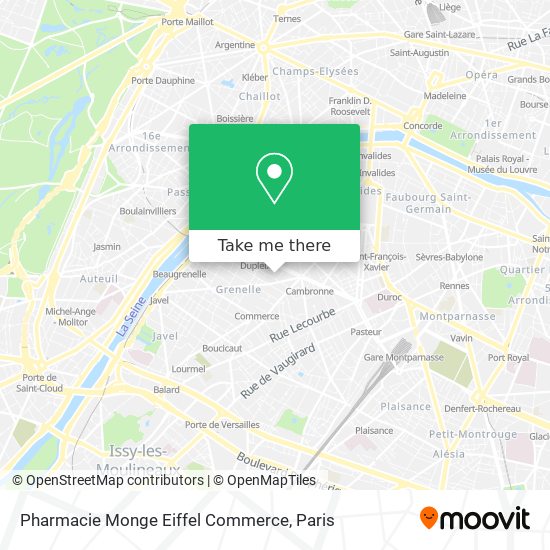 Mapa Pharmacie Monge Eiffel Commerce