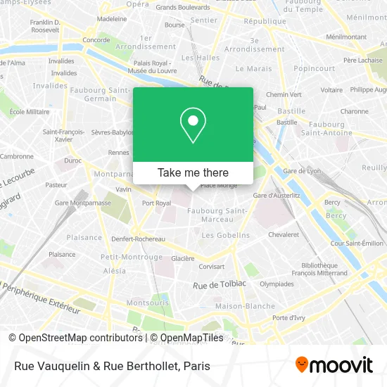 Rue Vauquelin & Rue Berthollet map