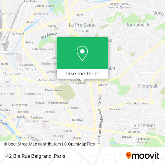 Mapa 42 Bis Rue Belgrand