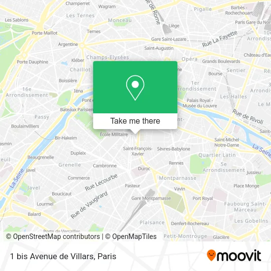 1 bis Avenue de Villars map